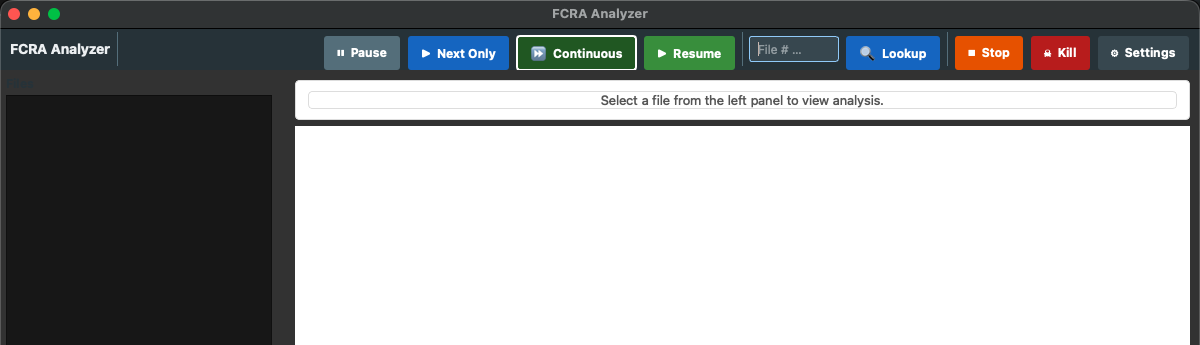 FCRA Analyzer Interface